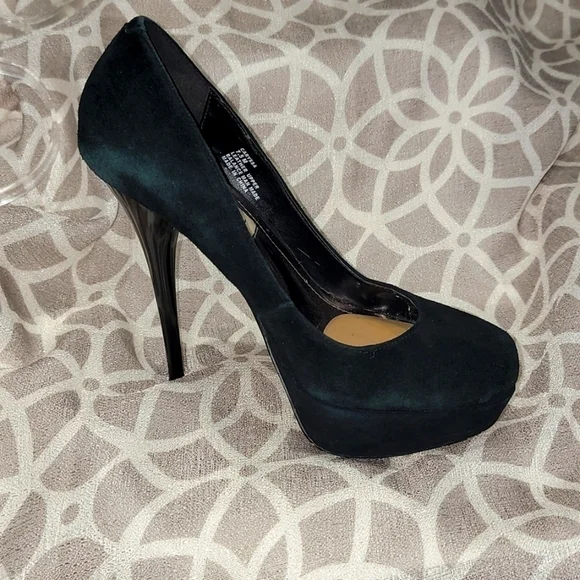 Steve Madden Whimsigoth leather Upper Caryssa Black Suede  Shoes 7.5 - Picture 10 of 10